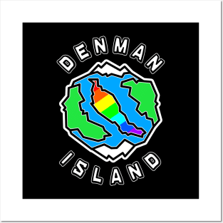 Denman Island on Planet Earth with Rainbow Vibes - Denman Island Posters and Art